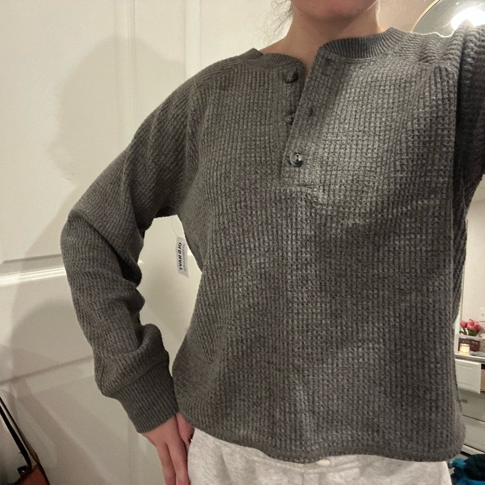 Old Navy Women's Gray Long Sleeve Top